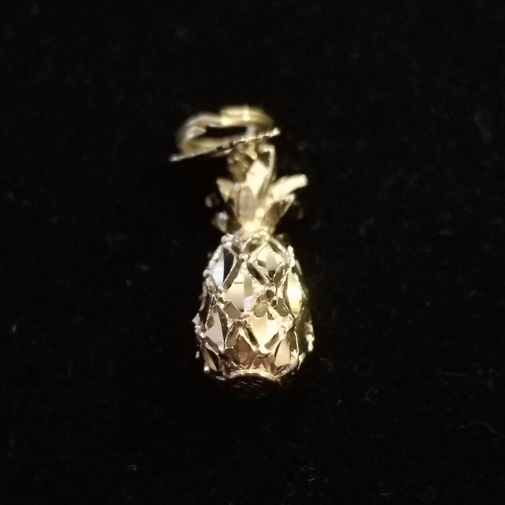 Hawaii Pineapple Charm - diamond cut, so cute